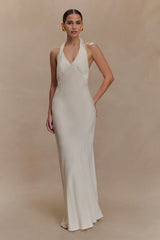 Louisiana Halter Maxi Dress - Ivory
