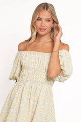 Tori Off Shoulder Mini Dress - Floral