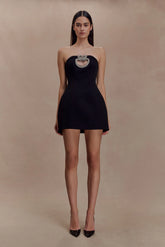 Hilda Embellished Strapless Mini Dress - Black