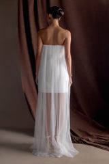 Bettany Chiffon Strapless Maxi Dress - White
