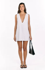 Wynn White Linen Shift Mini Dress