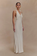 Louisiana Halter Maxi Dress - Ivory